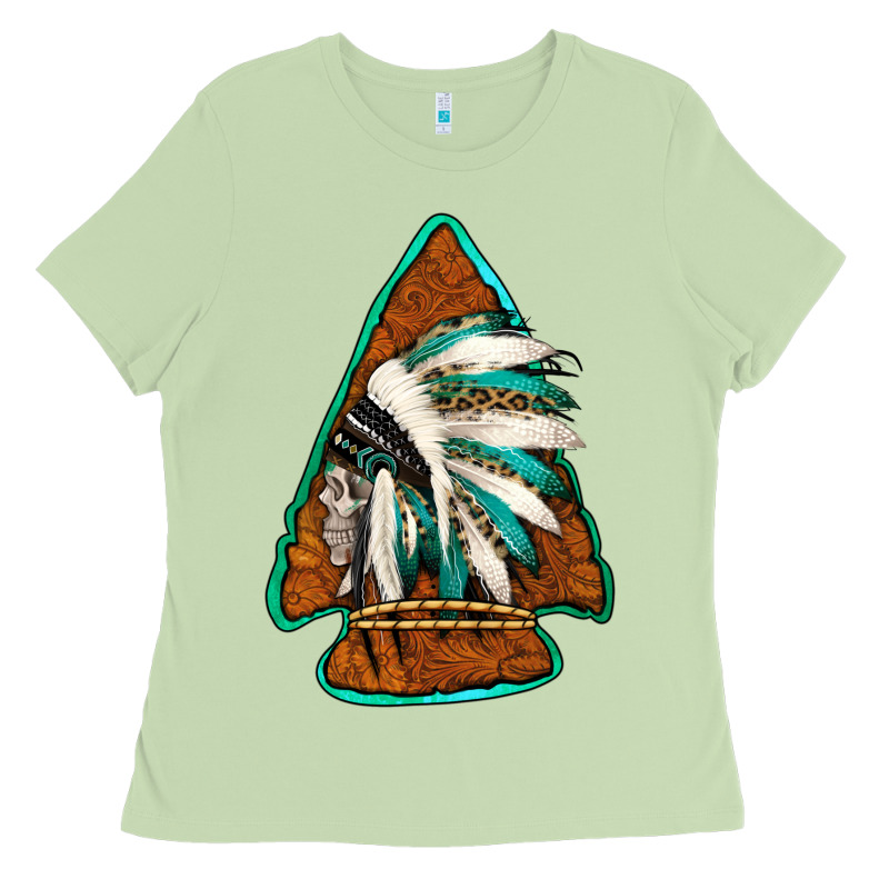Indian Headdress Arrowhead Ladies Tee by Jasminsmagicworld | Teevron