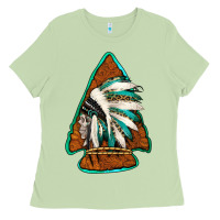 Matcha indian headdress arrowhead Ladies Tee - Jasminsmagicworld