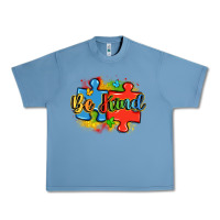 Pebble Blue be kind autism Urban Heavy Tee - LillyAllenDesigns