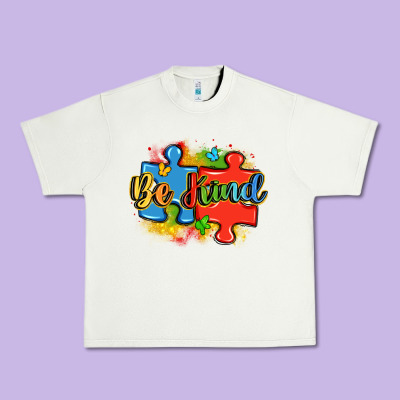 Be Kind Autism Urban Heavy Tee Designed By Lillyallendesigns