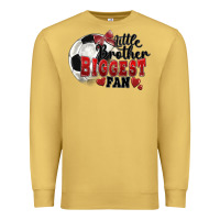 Little Brother Biggest Fan Soccer Premium Sweatshirt | Teevron