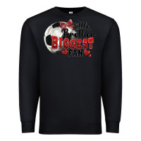 Black little brother biggest fan soccer Premium Sweatshirt - FaDigitalArtStudio