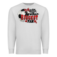 Dove Grey little brother biggest fan soccer Premium Sweatshirt - FaDigitalArtStudio