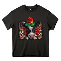 Asphalt christmas black and white baby cow Heavy Core Tee - BarkalooDesign