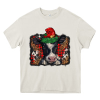 Christmas Black And White Baby Cow Heavy Core Tee | Teevron