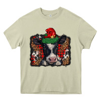 Mossy christmas black and white baby cow Heavy Core Tee - BarkalooDesign