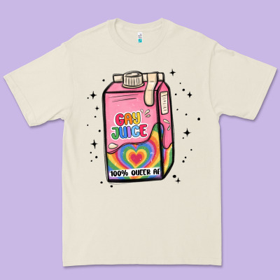 Gay Juice Premium Tee Designed By Maliassmallbusiness