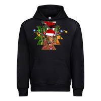 Black longhorn Aztec Christmas Urban Hoodie - CowhideDigitalArt