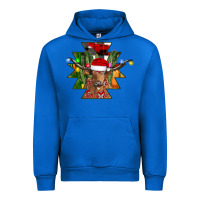 Cobalt longhorn Aztec Christmas Urban Hoodie - CowhideDigitalArt