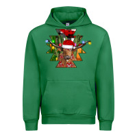 Emerald longhorn Aztec Christmas Urban Hoodie - CowhideDigitalArt
