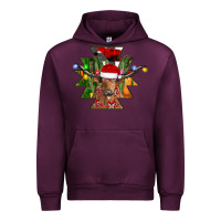 Mauve Wine longhorn Aztec Christmas Urban Hoodie - CowhideDigitalArt