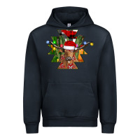 Navy longhorn Aztec Christmas Urban Hoodie - CowhideDigitalArt