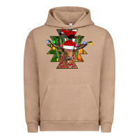 Pigment Burro longhorn Aztec Christmas Urban Hoodie - CowhideDigitalArt