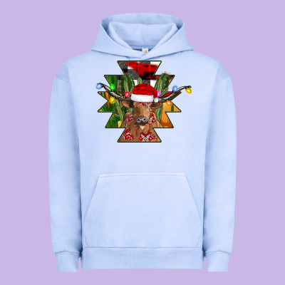 Longhorn Aztec Christmas Urban Hoodie Designed By Cowhidedigitalart