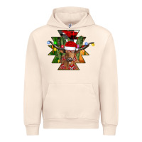 Sandshell longhorn Aztec Christmas Urban Hoodie - CowhideDigitalArt