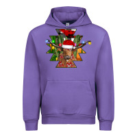 Tulip longhorn Aztec Christmas Urban Hoodie - CowhideDigitalArt