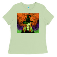 Matcha halloween witch tumbler Ladies Tee - Jasminsmagicworld