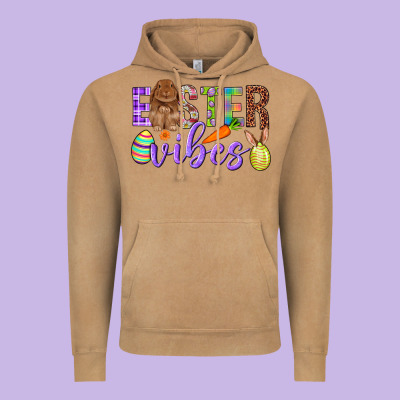 Easter Vibes Vintage Hoodie Designed By Bundleandbundleshop