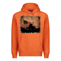 Carrot America Western Cowboy and Cowgirl Leopard Frame Premium Hoodie - CowCowDesign
