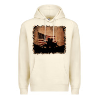 Sandshell America Western Cowboy and Cowgirl Leopard Frame Premium Hoodie - CowCowDesign