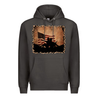 Smoke America Western Cowboy and Cowgirl Leopard Frame Premium Hoodie - CowCowDesign