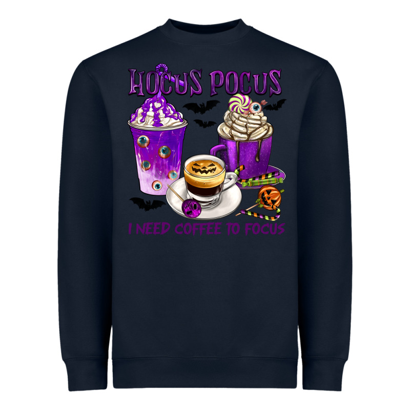 Hocus Pocus I Need Coffee To Focus Heavyweight Sweatshirt by texasbilliewilder | Teevron