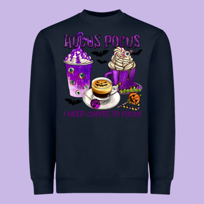 Hocus Pocus I Need Coffee To Focus Heavyweight Sweatshirt Designed By Texasbilliewilder
