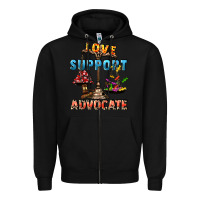 Black Love support advocate Zipper Hoodie - CowGirlArtShop