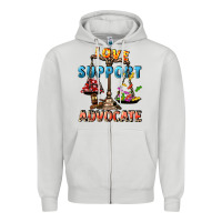 Dove Grey Love support advocate Zipper Hoodie - CowGirlArtShop