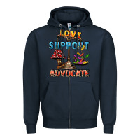 Navy Love support advocate Zipper Hoodie - CowGirlArtShop