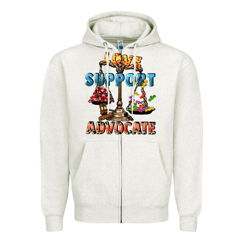Love Support Advocate Zipper Hoodie by CowGirlArtShop | Teevron