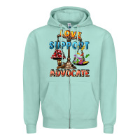 Seafoam Love support advocate Zipper Hoodie - CowGirlArtShop