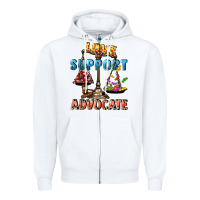 White Love support advocate Zipper Hoodie - CowGirlArtShop