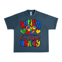 Midnight Navy autism is not a disability it's a different abilit Urban Heavy Tee - LillyAllenDesigns