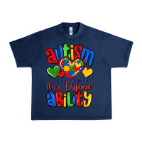Navy autism is not a disability it's a different abilit Urban Heavy Tee - LillyAllenDesigns