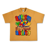 Peanut Butter autism is not a disability it's a different abilit Urban Heavy Tee - LillyAllenDesigns
