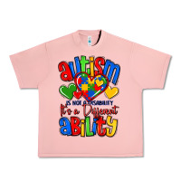 Salmon autism is not a disability it's a different abilit Urban Heavy Tee - LillyAllenDesigns