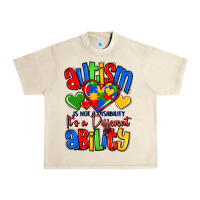 Autism Is Not A Disability It's A Different Abilit Urban Heavy Tee | Teevron