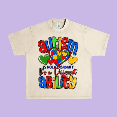 Autism Is Not A Disability It's A Different Abilit Urban Heavy Tee Designed By Lillyallendesigns