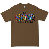Cacao this mama loves her puzzle Premium Tee - MaliasSmallBusiness