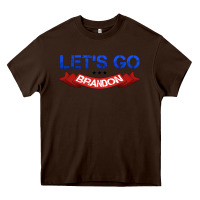 Chocolate Brown Let's Go Brandon Heavy Core Tee - Jasminsmagicworld