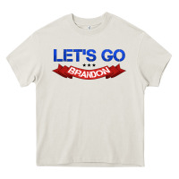 Cream Let's Go Brandon Heavy Core Tee - Jasminsmagicworld