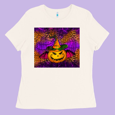 Halloween Jack O'lantern Tumbler Ladies Tee Designed By Jasminsmagicworld