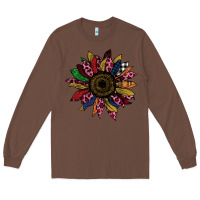 Chestnut Cheetah Christmas Sunflower Long Sleeve Tee - Bettercallsaul
