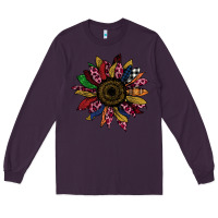 Plum Cheetah Christmas Sunflower Long Sleeve Tee - Bettercallsaul