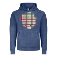 Vintage Denim Christmas Tartan Patch Vintage Hoodie - BundleAndBundleShop