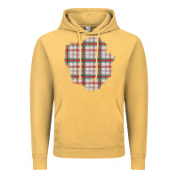 Vintage Mustard Christmas Tartan Patch Vintage Hoodie - BundleAndBundleShop