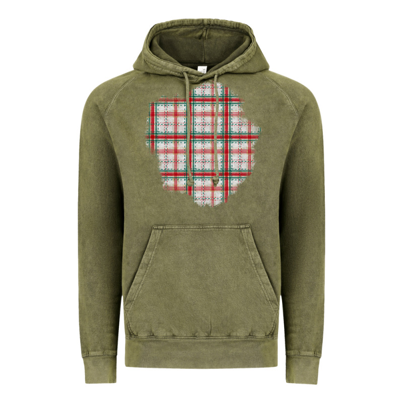 Christmas Tartan Patch Vintage Hoodie by BundleAndBundleShop | Teevron
