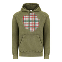 Vintage Olive Christmas Tartan Patch Vintage Hoodie - BundleAndBundleShop