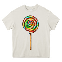 Cream rainbow lollipop Heavy Core Tee - AdoDesignShop